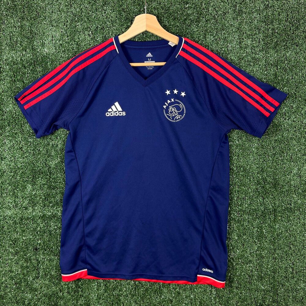 Adidas Ajax Amsterdam 2017-18 Away Soccer Jersey Mens M Navy Adizero